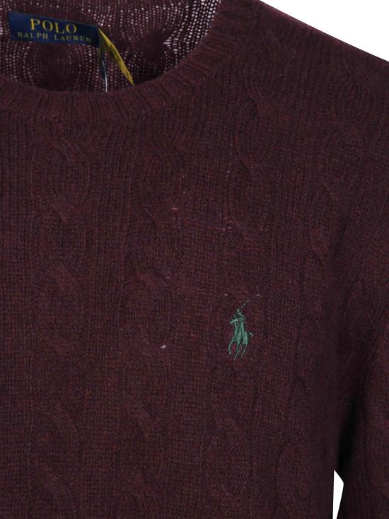 26FW 폴로 랄프로렌 케이블 니트 스웨터 710876762011 AGEDWINEHEATHER ROSSO - POLO RALPH LAUREN