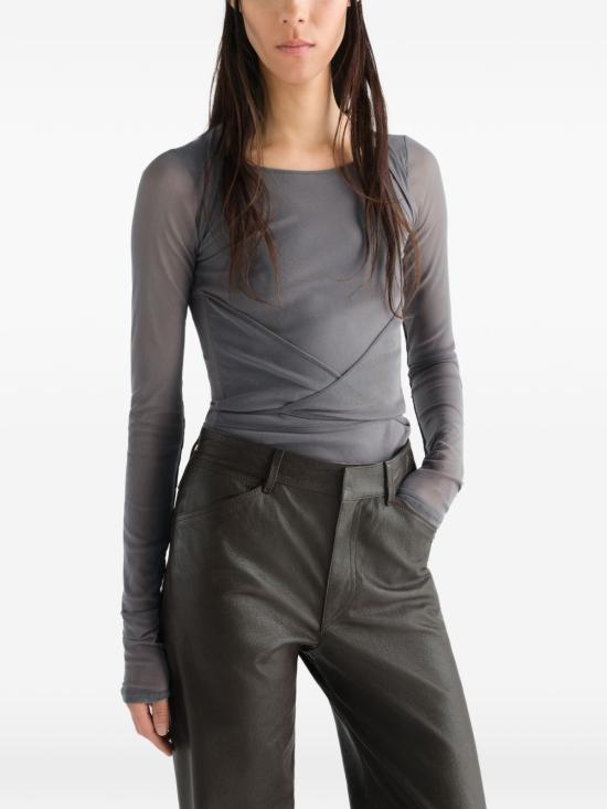 26FW 르메르 긴팔 티셔츠 TS0052 LJ1070 931 STEEL DOM - LEMAIRE