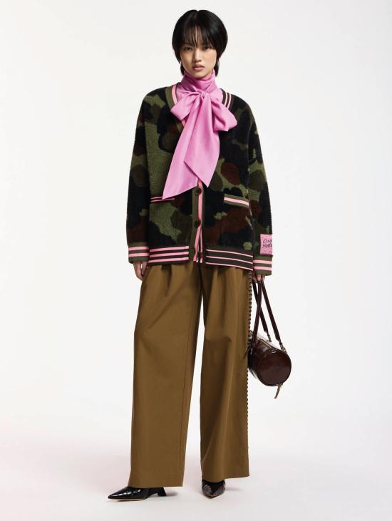 26FW 에센셜앤트워프 가디건 Maglia Camouflage Verde 소재의 카디건 오버 - ESSENTIEL ANTWERP