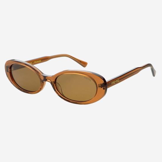  프레어스 아이웨어 선글라스 프레이르스 아이웨어 미미 오벌 선글라스 브라운 - FREYRS EYEWEAR