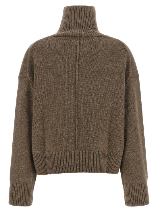 26FW 루루 드 세종 터틀넥 조나 스웨터와 가디건 브라운 - LOULOU DE SAISON