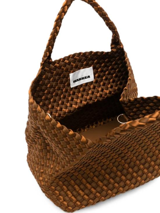 26FW 마레아 토트백 MRR22123072 072 CARAMEL AFFOGATO SATIN STRIPE - MARREA