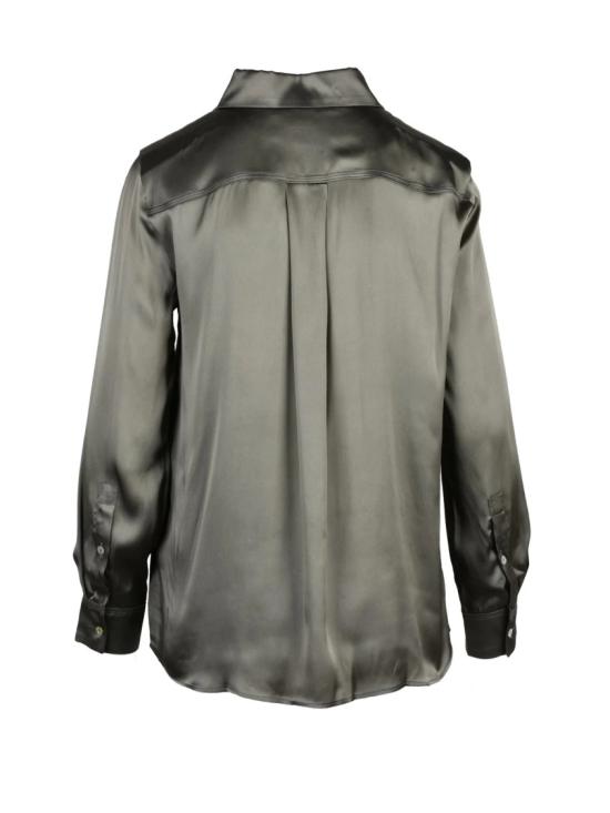 25FW 마렐라 모노크롬 탑 녹색 실크 혼방 토끼 셔츠 - MARELLA MONOCHROME