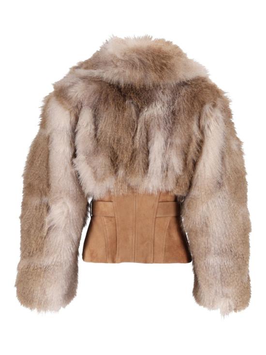 26FW 엘리자베타프랜치 무스탕 GB02A66E2 Brown - ELISABETTA FRANCHI