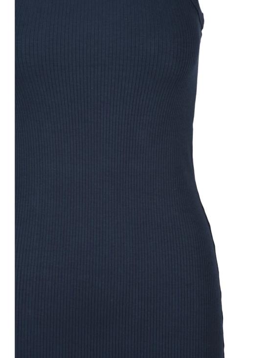  타미힐피거 롱 원피스 미드나잇 블루 골지 맥시 드레스 - TOMMY HILFIGER