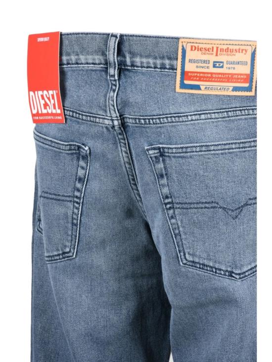 25FW 디젤 데님 팬츠 파란색 면 혼방 레귤러 진 - DIESEL