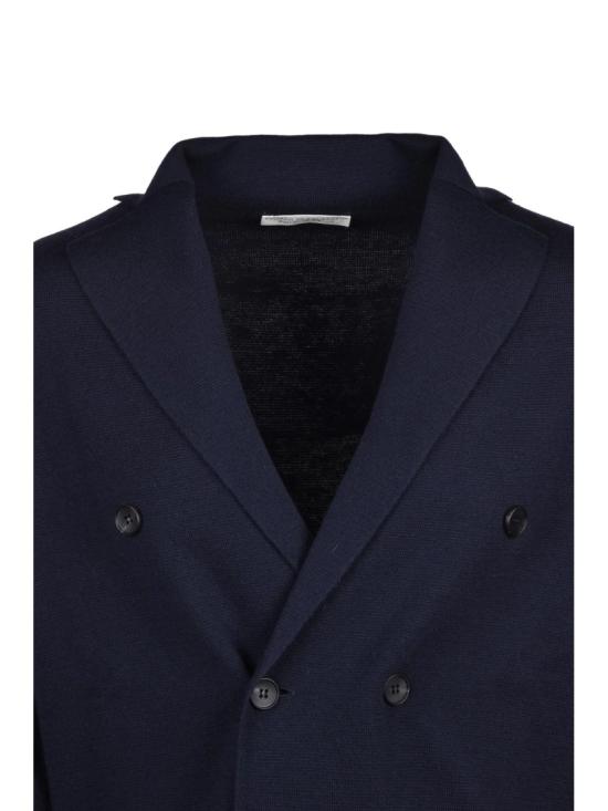 25FW 필리포 드 로렌티스 수트 자켓 더블 브레스트 숄 칼라 니트 재킷 - FILIPPO DE LAURENTIIS