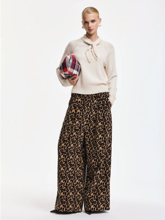 26FW 에센셜앤트워프 스웨터 Maglione Misto 캐시미어 콘 콜레토 및 Perline Bianco - ESSENTIEL ANTWERP