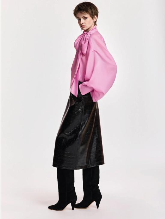 26FW 에센셜앤트워프 블라우스 Camicia con Fiocco e mManiche a Sbuffo Rosa - ESSENTIEL ANTWERP