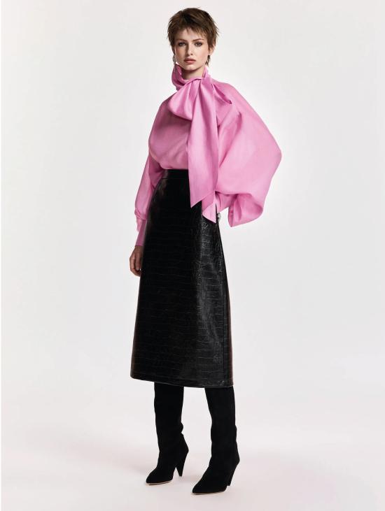 26FW 에센셜앤트워프 블라우스 Camicia con Fiocco e mManiche a Sbuffo Rosa - ESSENTIEL ANTWERP