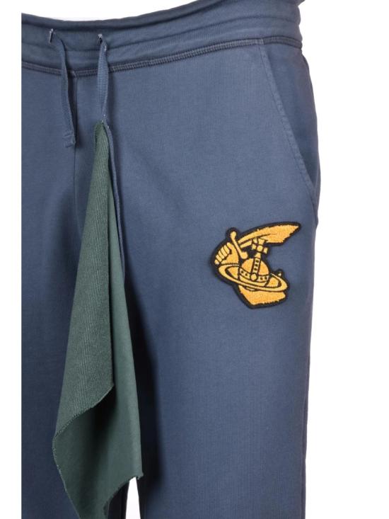 25FW 비비안웨스트우드 탑 자수 장식이 있는 편안한 핏의 면 트레이닝 팬츠 - VIVIENNE WESTWOOD