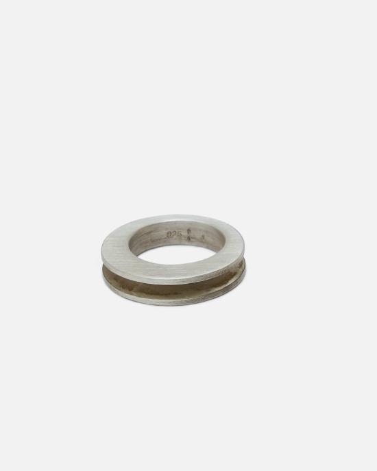  parts of four 반지 4mm/Ma 크기의 4개 초승달 모양 채널 링 부품 - OTHER BRANDS