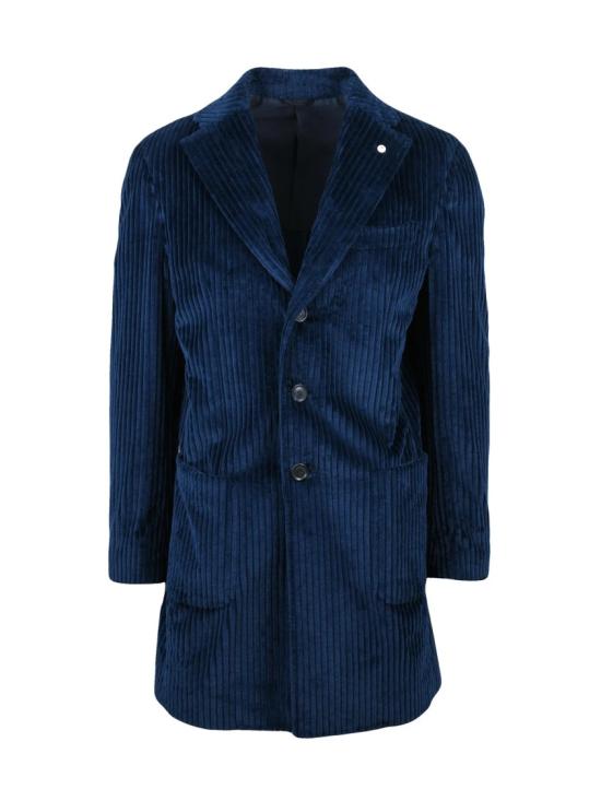 25FW 엘비엠 코트 파란색 면 코듀로이 코트