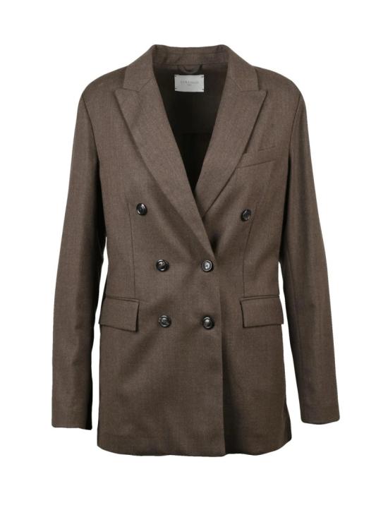 25FW 치르콜로1901 수트 자켓 더블 브레스트 스트레치 블레이저, 노치 라펠 및 플랩 포켓