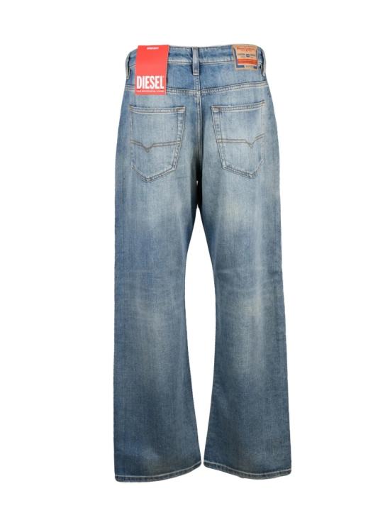 25FW 디젤 데님 팬츠 연한 파란색 면 소재의 D-레기 루즈핏 청바지 - DIESEL