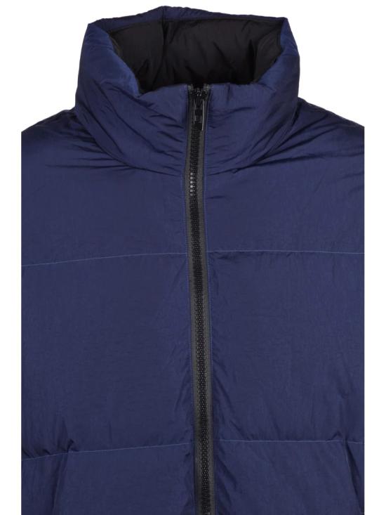 25FW 디젤 숏패딩 파란색 나일론 패딩 다운 재킷 - DIESEL