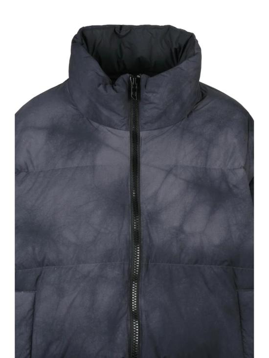 25FW 디젤 숏패딩 회색 나일론 다운 재킷 - DIESEL