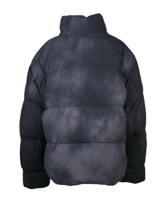 25FW 디젤 숏패딩 회색 나일론 다운 재킷 - DIESEL