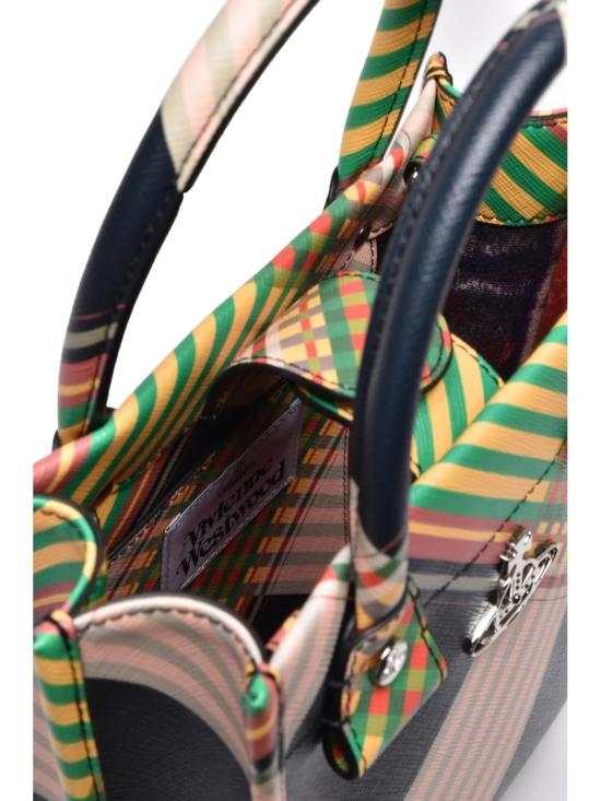 25FW 비비안웨스트우드 토트백 탈부착 가능한 스트랩과 금속 장식이 있는 테디  (소형) - VIVIENNE WESTWOOD