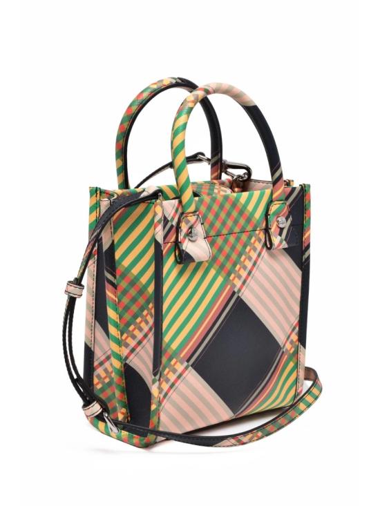 25FW 비비안웨스트우드 토트백 탈부착 가능한 스트랩과 금속 장식이 있는 테디  (소형) - VIVIENNE WESTWOOD