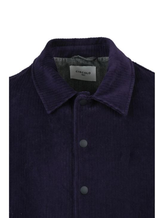 25FW 치르콜로1901 봄버 자켓 보라색 면 혼방 바시티 코트 - CIRCOLO 1901