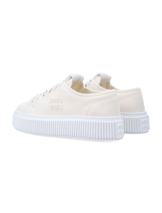 26FW 미우미우 로고 데님 스니커즈 5E389E 3ARS F0304 IVORY DOM - MIU MIU
