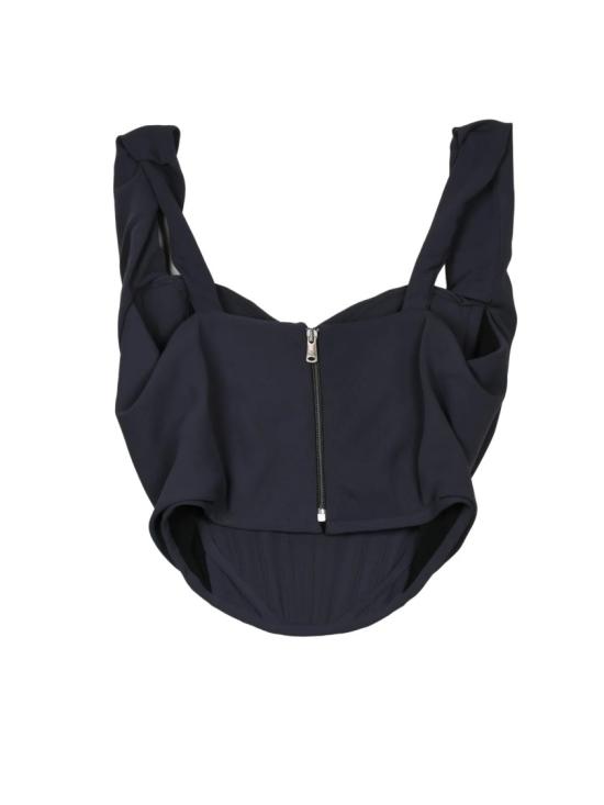25FW 비비안웨스트우드 탑 블루 폴리에스터 선데이 코르셋 - VIVIENNE WESTWOOD