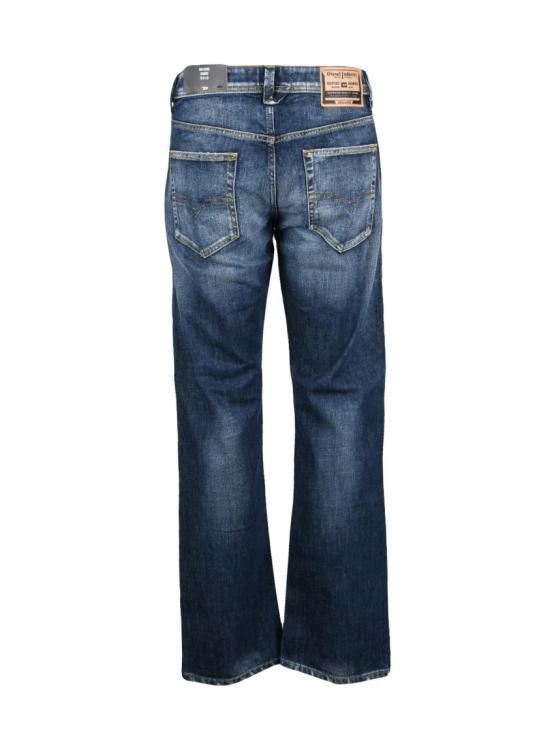 25FW 디젤 데님 팬츠 블루 컬러의 라키 코튼 블렌드 스트레이트 레그 진 - DIESEL