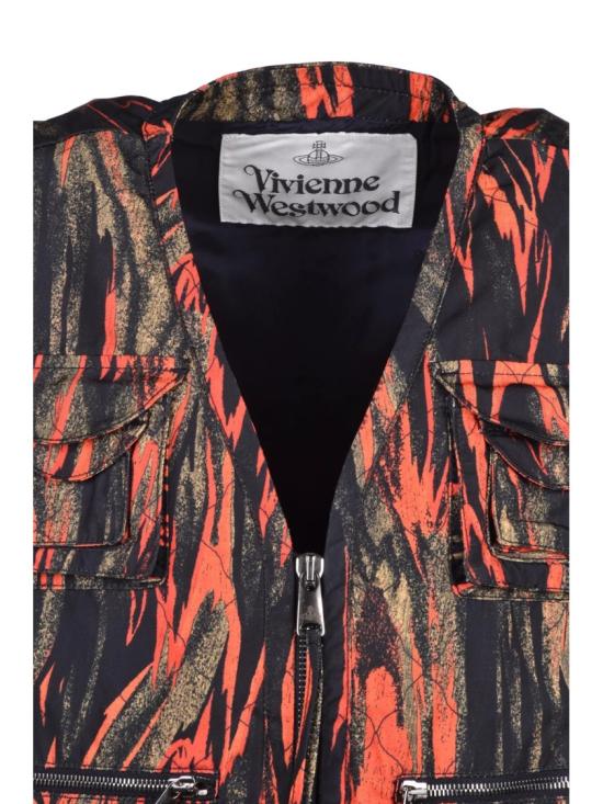 25FW 비비안웨스트우드 베스트 다채로운 추상 패턴 낚시 조끼 - VIVIENNE WESTWOOD