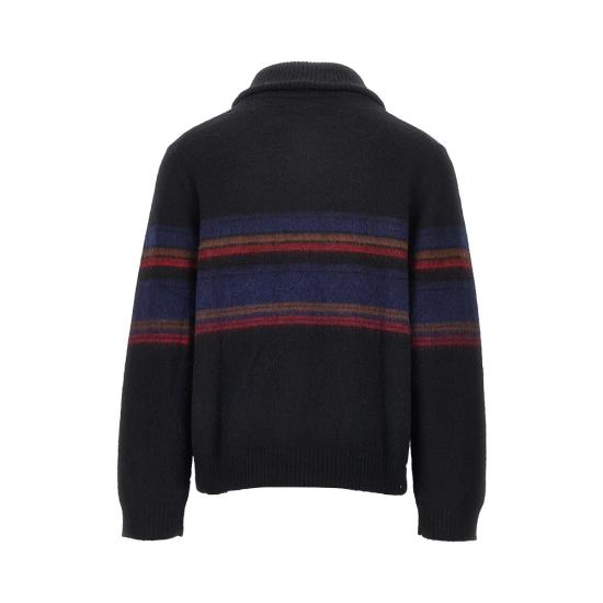 26FW 왁스 런던 니트웨어 NORRISLSZIPFUNNELNECK Black - WAX LONDON