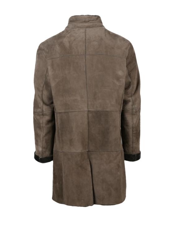 25FW Gms-75 코트 구조적인 터쿼이즈 시어링 코트 - OTHER BRANDS