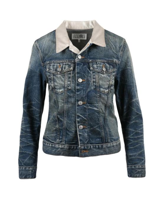 25FW MM6 메종마르지엘라 데님 자켓 파란색 면  재킷