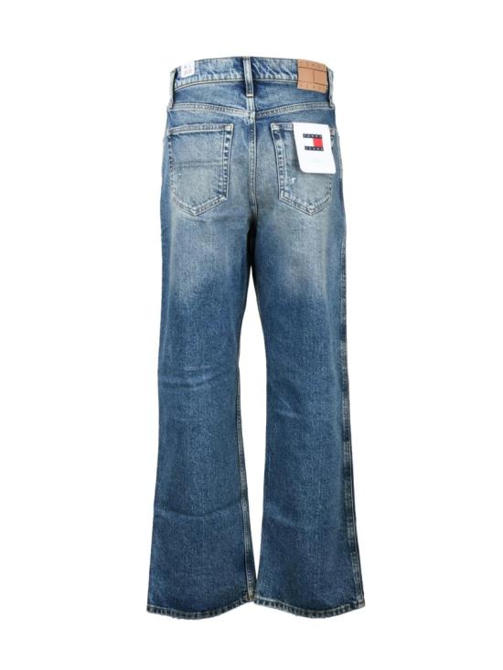  토미진 데님 팬츠 블루 디스트레스드 미드라이즈 진 - TOMMY JEANS