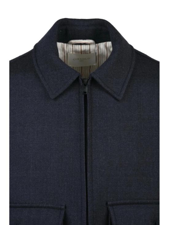 25FW 치르콜로1901 봄버 자켓 미드나잇 블루 버진 울 재킷 - CIRCOLO 1901