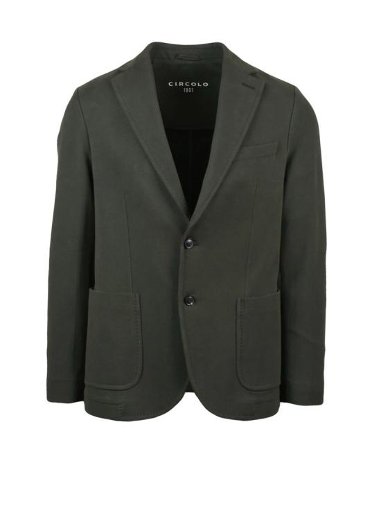 25FW 치르콜로1901 수트 자켓 밀리터리 그린 스트레치 코튼 저지 블레이저