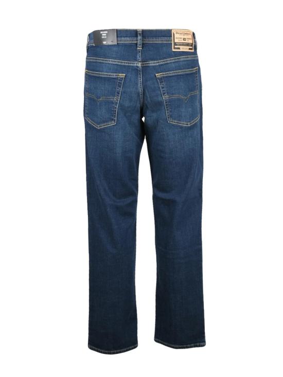 25FW 디젤 데님 팬츠 파란색 스트레치 코튼 테이퍼드 진 - DIESEL