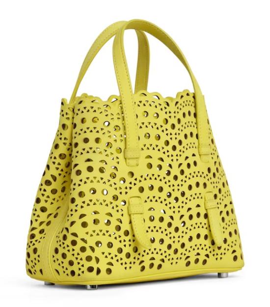26FW 알라이아 비엔 웨이브 럭스 카프스킨 미나 20 백 AA1S06720CA322U23 Yellow - ALAIA