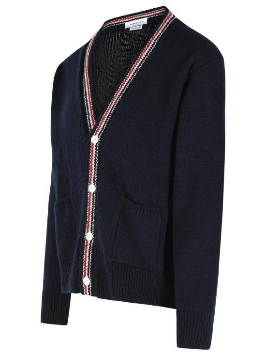 26FW 톰브라운 도네갈 인타르시아 헥터 패치워크 가디건 MKC647A Y1506 415 NAVY DOM - THOM BROWNE