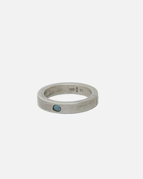  parts of four 반지 0.1캐럿 블루 다이아몬드 슬랩 (4mm)으로 제작된 포 시스테마 링 부품 - OTHER BRANDS