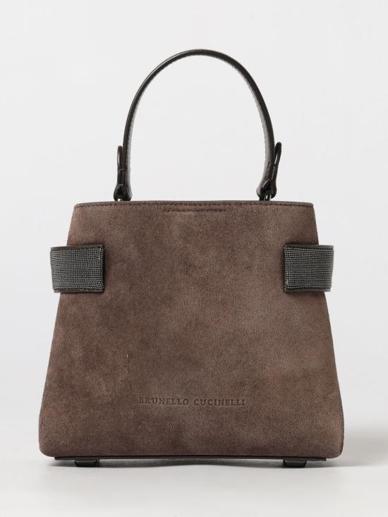 26FW 브루넬로 쿠치넬리 스몰 에센스 탑핸들 백 MBDLD2499P C9885 Brown