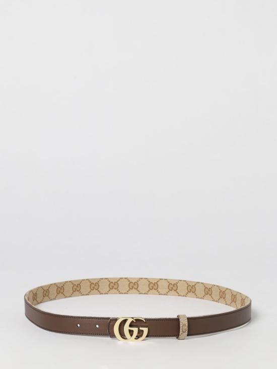 26FW 구찌 리버시블 컷 GG 마몬트 벨트 A006M2FAF7J 9651 Beige - GUCCI