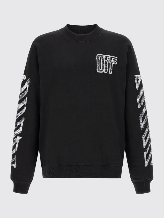 26FW 오프화이트 긴팔 티셔츠 OMBA054F26FLE0070 001 Black - OFF WHITE