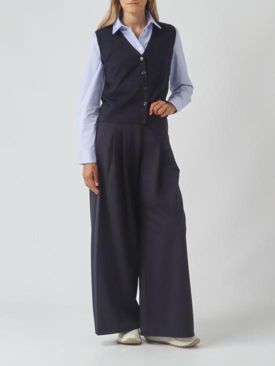 26FW 막스마라 팔라초 팬츠 2626786147600 003 Navy - MAX MARA
