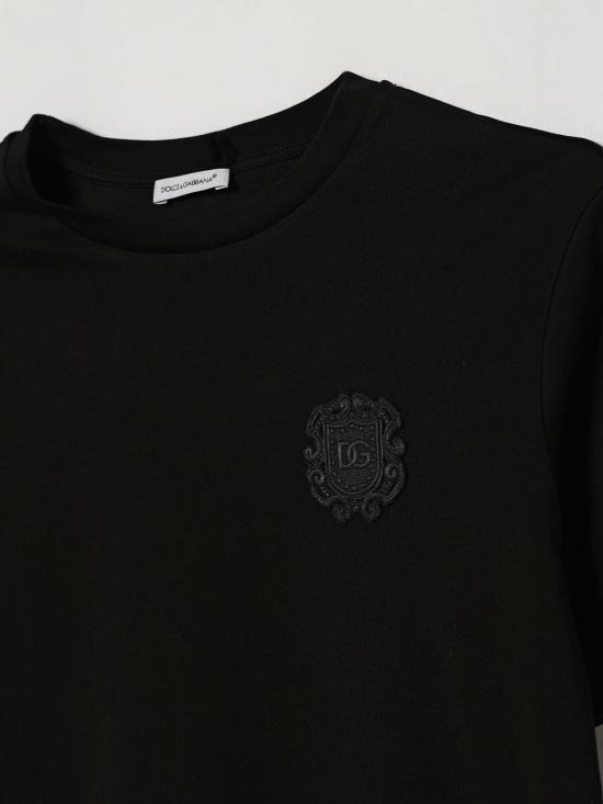 26FW [키즈] 돌체앤가바나 티셔츠 L4JTHUG7QK3 N000 Black - DOLCE & GABBANA