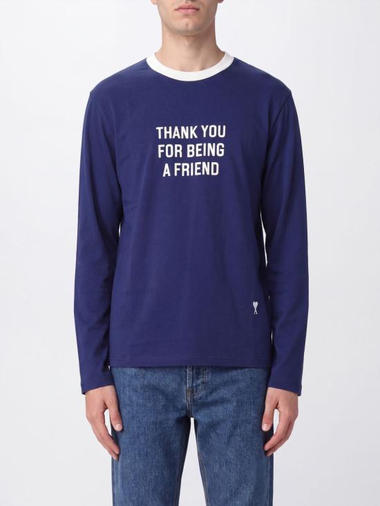 26FW 아미 긴팔 티셔츠 HTS419JE0258 490 Blue