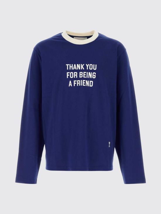 26FW 아미 긴팔 티셔츠 HTS419JE0258 490 Blue - AMI