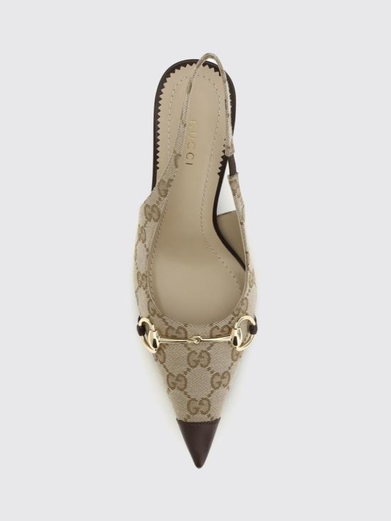 26FW 구찌 돈나 슬링백 펌프스 힐 A0068TFAGHW 9650 Beige - GUCCI