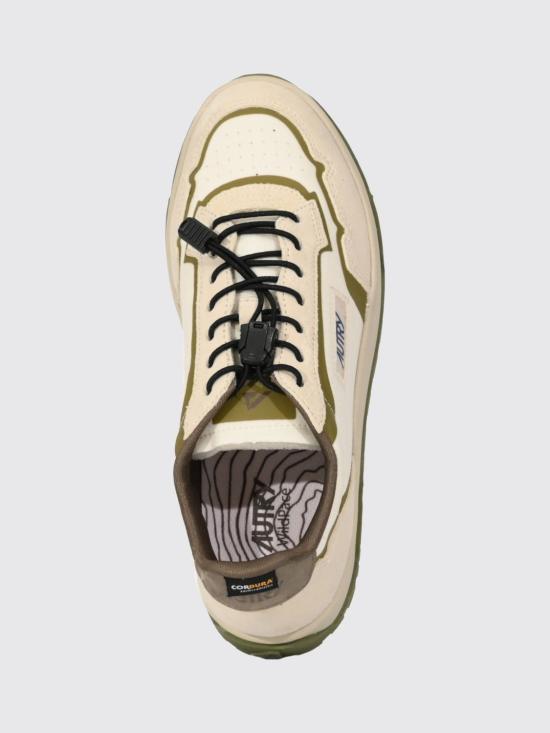 26FW 오트리 WILDPACE 로우 스니커즈 립스탑 나일론 가죽 LDLM MQ02 Beige - AUTRY