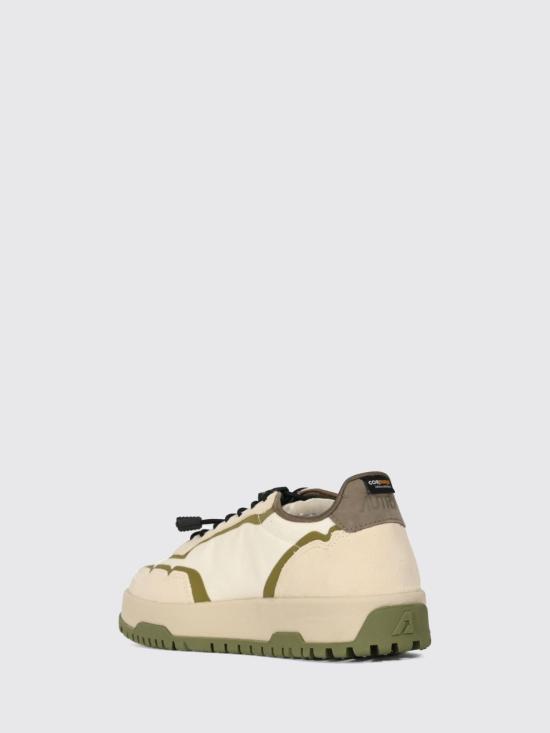 26FW 오트리 WILDPACE 로우 스니커즈 립스탑 나일론 가죽 LDLM MQ02 Beige - AUTRY
