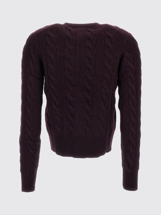 26FW 폴로 랄프로렌 로고 자수 크루넥 가디건 211972104 506 Violet - POLO RALPH LAUREN